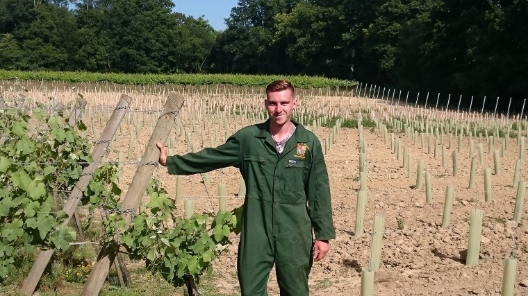 England’s first vineyard apprentice completes his training