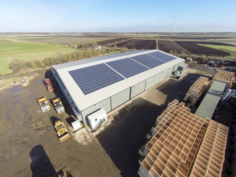 Solar energy at potato storage plant