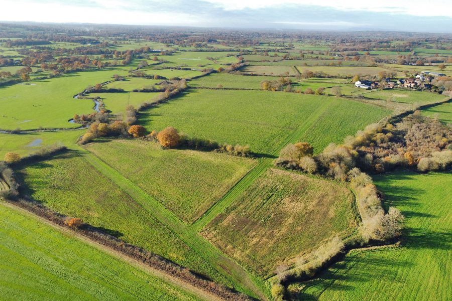 Mixed-use farmland on the Kent/Surrey border