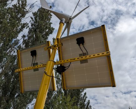 UK’s first wind and solar powered defibrillator and bleed control cabinet