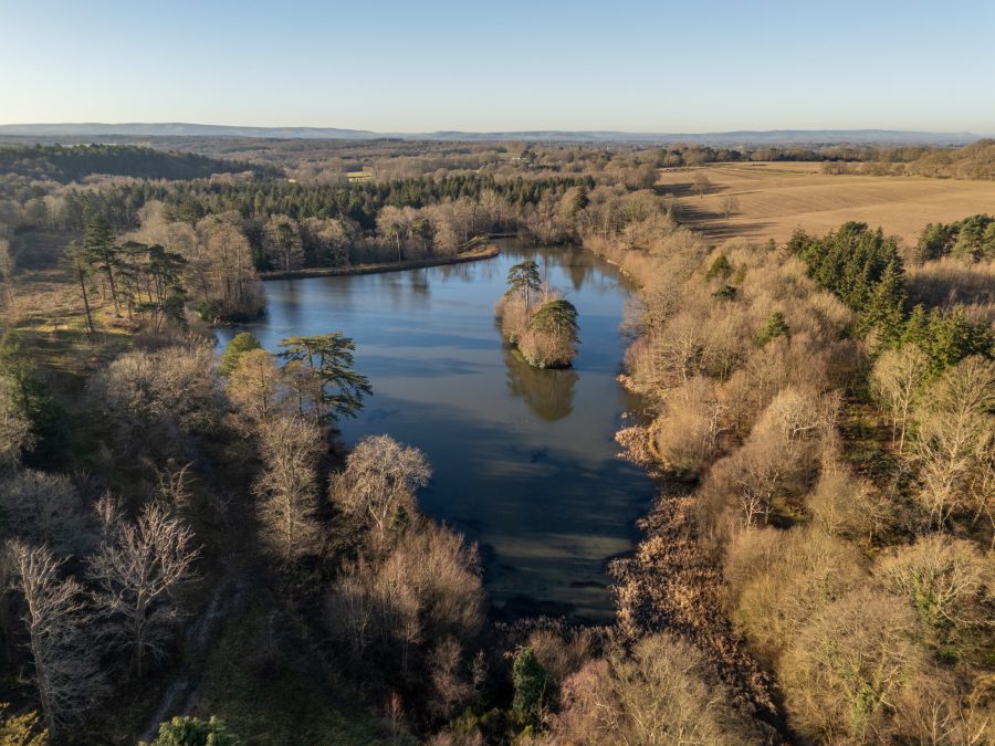 Lake and woodland in a glorious stretch of unspoilt countryside