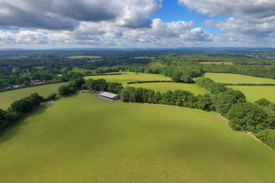 Attractive Wealden farmland with planning for a modern farmhouse